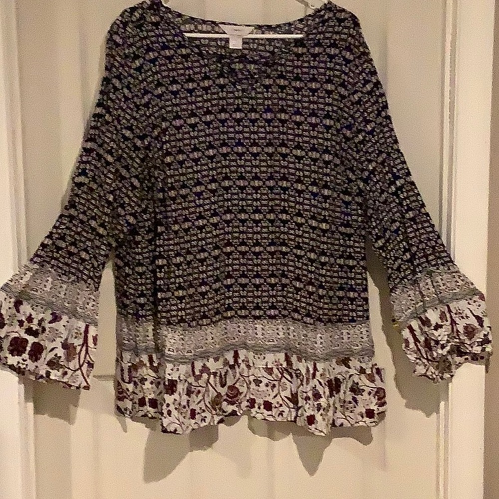 Blouse with Bell Sleeves